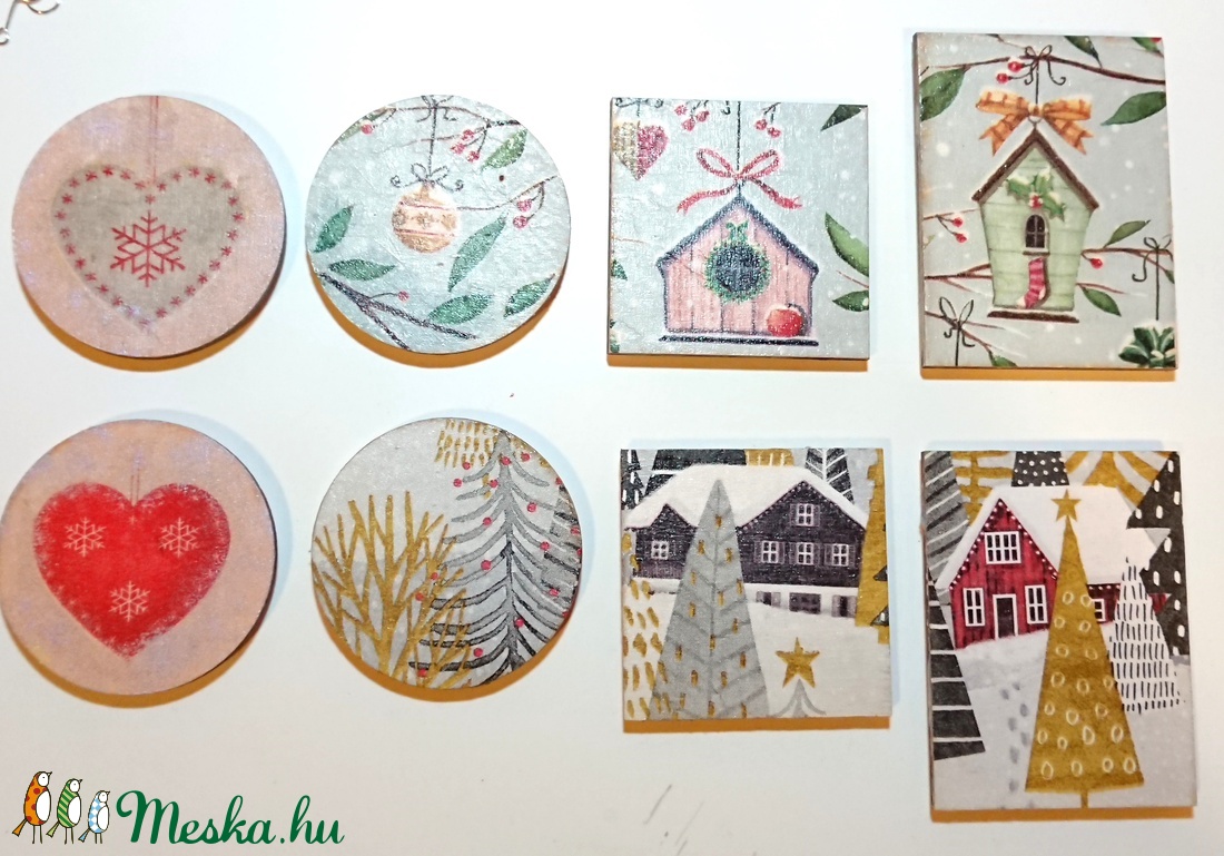 Téli karácsonyi dekupázs decoupage fa hűtőmágnes - otthon & életmód - konyhafelszerelés, tálalás - Meska.hu Téli karácsonyi dekupázs decoupage fa hűtőmágnes - otthon & életmód - konyhafelszerelés, tálalás - Meska.hu