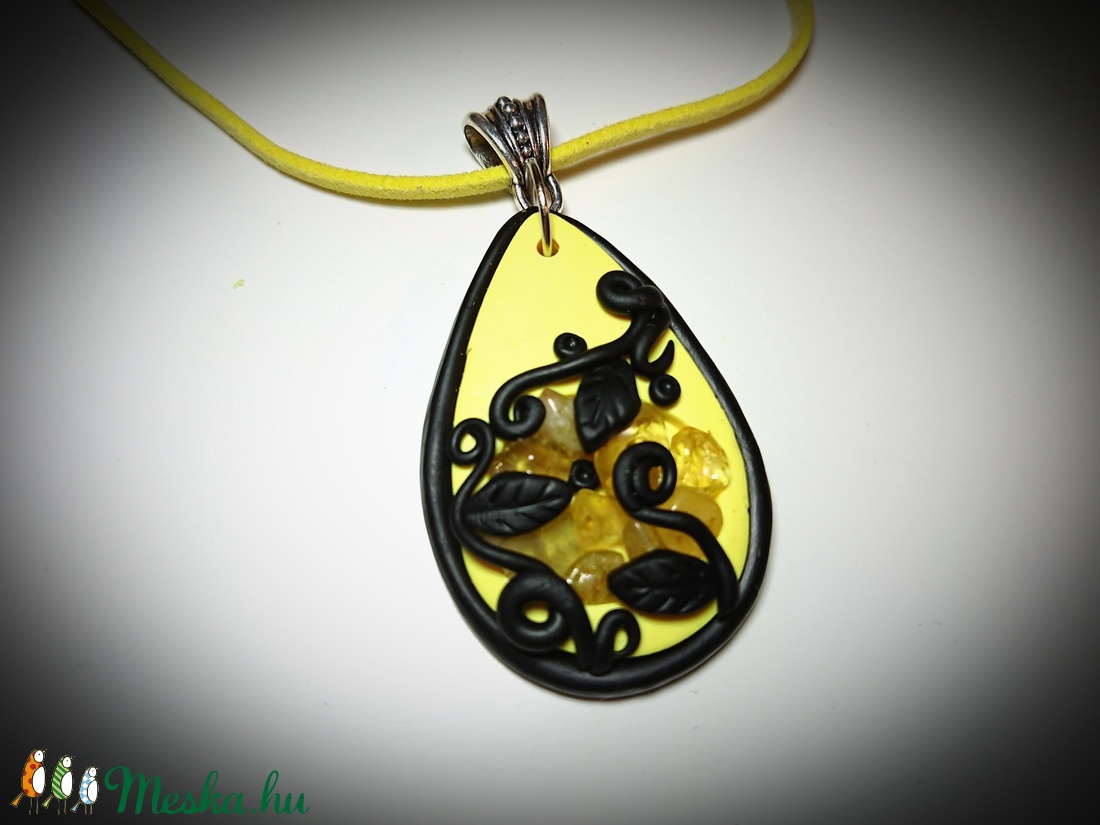 Amulett medál ásvány nyaklánc gyurma ékszer Citrin - ékszer - nyaklánc - medálos nyaklánc - Meska.hu Amulett medál ásvány nyaklánc gyurma ékszer Citrin - ékszer - nyaklánc - medálos nyaklánc - Meska.hu