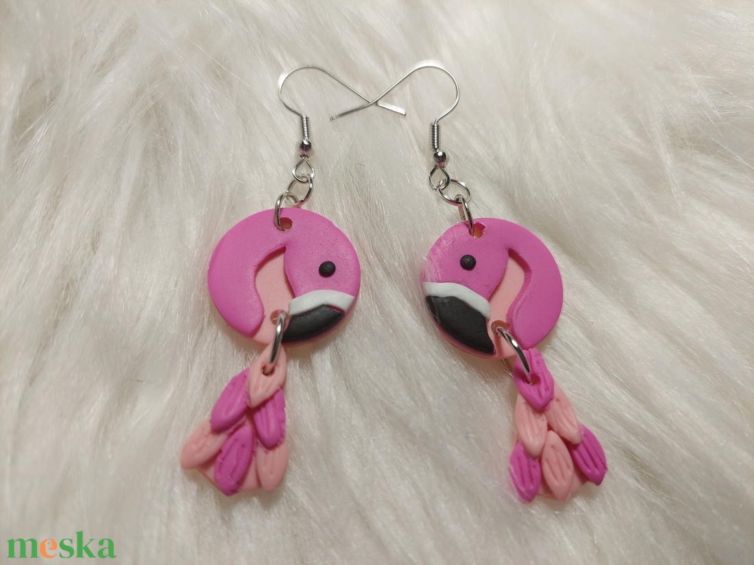 Pink flamingó fülbevaló - ékszer - fülbevaló - lógó fülbevaló - Meska.hu Pink flamingó fülbevaló - ékszer - fülbevaló - lógó fülbevaló - Meska.hu