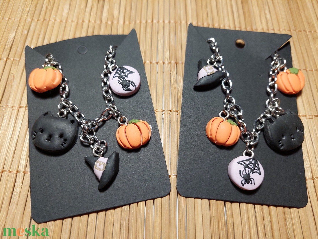 Őszi mintás Halloween láncos karkötő gyurma - ékszer - karkötő - karkötő medállal - Meska.hu Őszi mintás Halloween láncos karkötő gyurma - ékszer - karkötő - karkötő medállal - Meska.hu