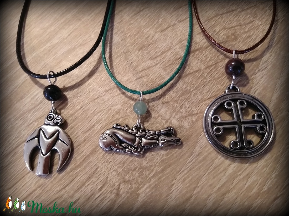 Aranyszarvas-ősi magyar motívum - ékszer - nyaklánc - medál - Meska.hu