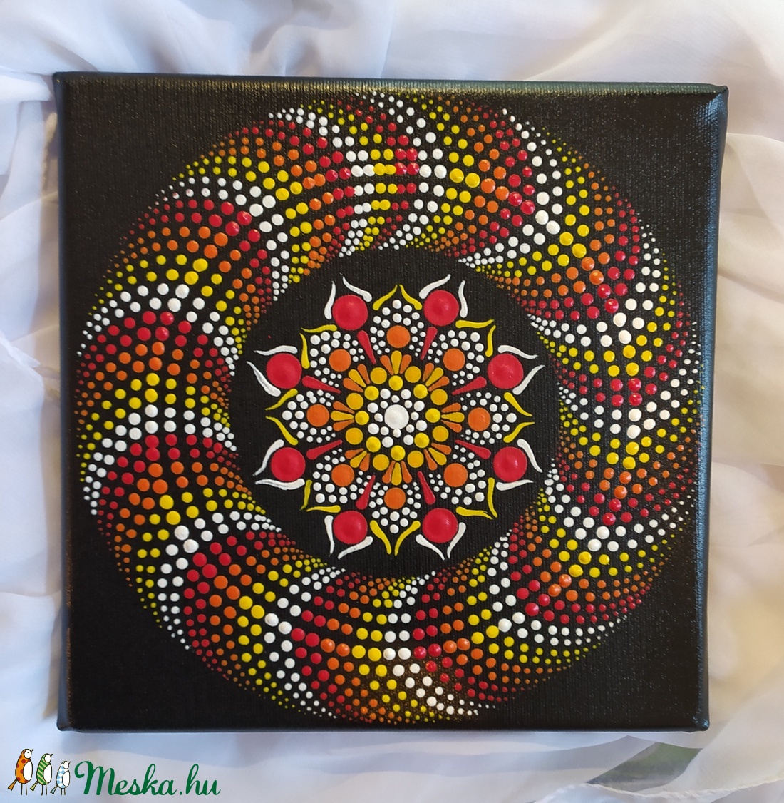 Mandala meleg színekkel - otthon & életmód - dekoráció - spiritualitás - mandala - Meska.hu