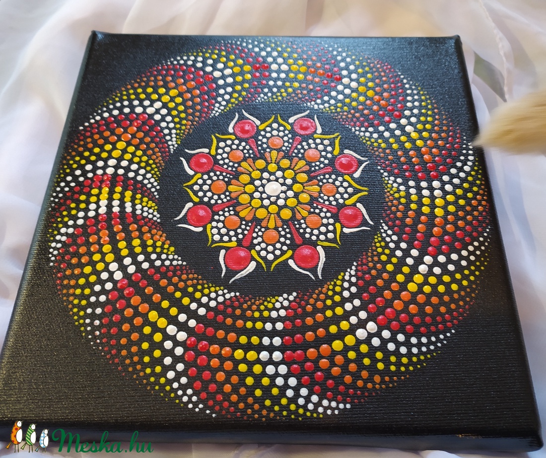 Mandala meleg színekkel - otthon & életmód - dekoráció - spiritualitás - mandala - Meska.hu