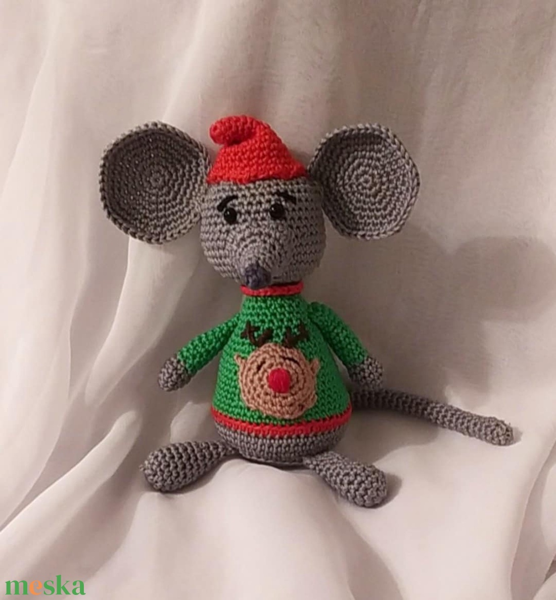 Amigurumi egérke - játék & sport - ovis felszerelés - egyéb ovis kiegészítő - Meska.hu