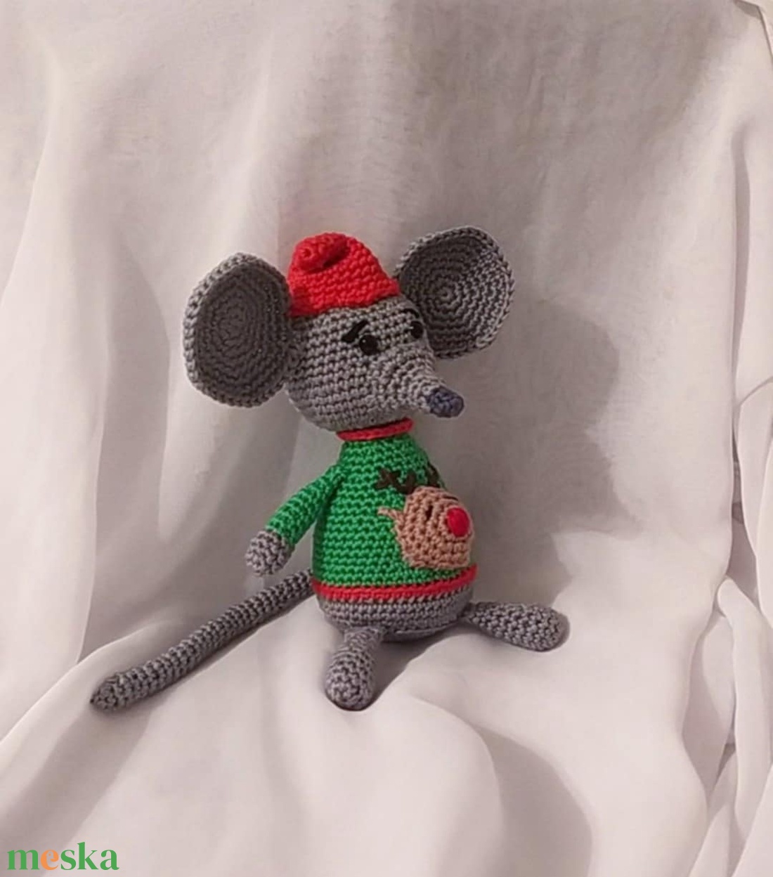 Amigurumi egérke - játék & sport - ovis felszerelés - egyéb ovis kiegészítő - Meska.hu