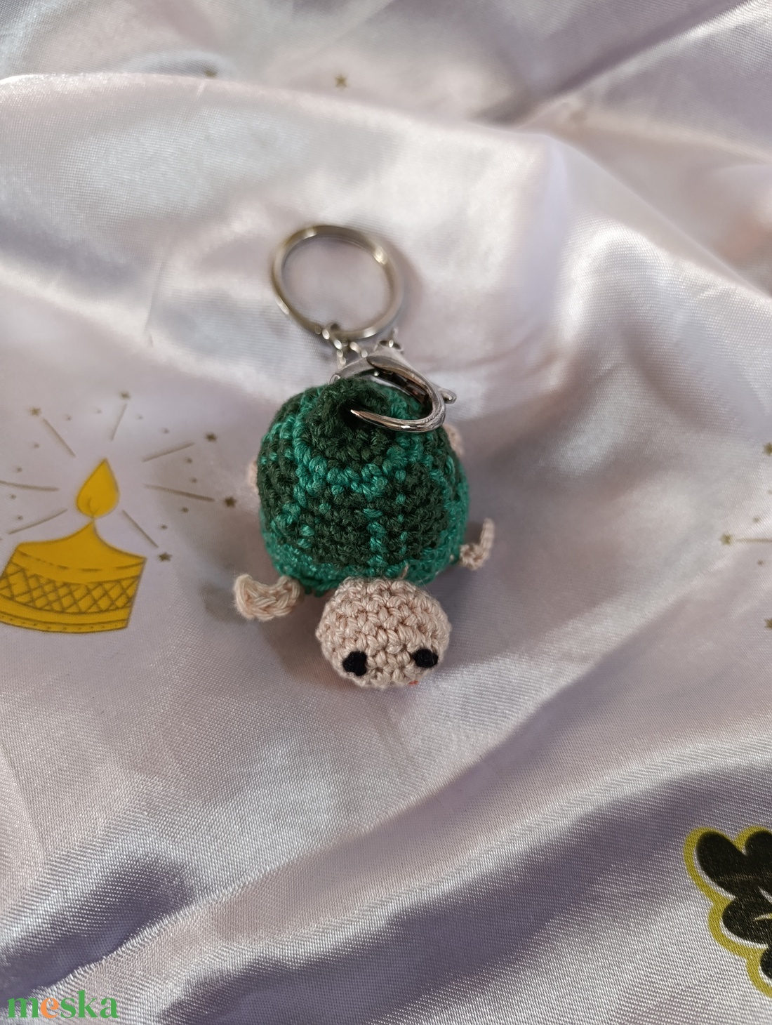 Teknős kulcstartó -amigurumi  - táska & tok - kulcstartó & táskadísz - kulcstartó - Meska.hu