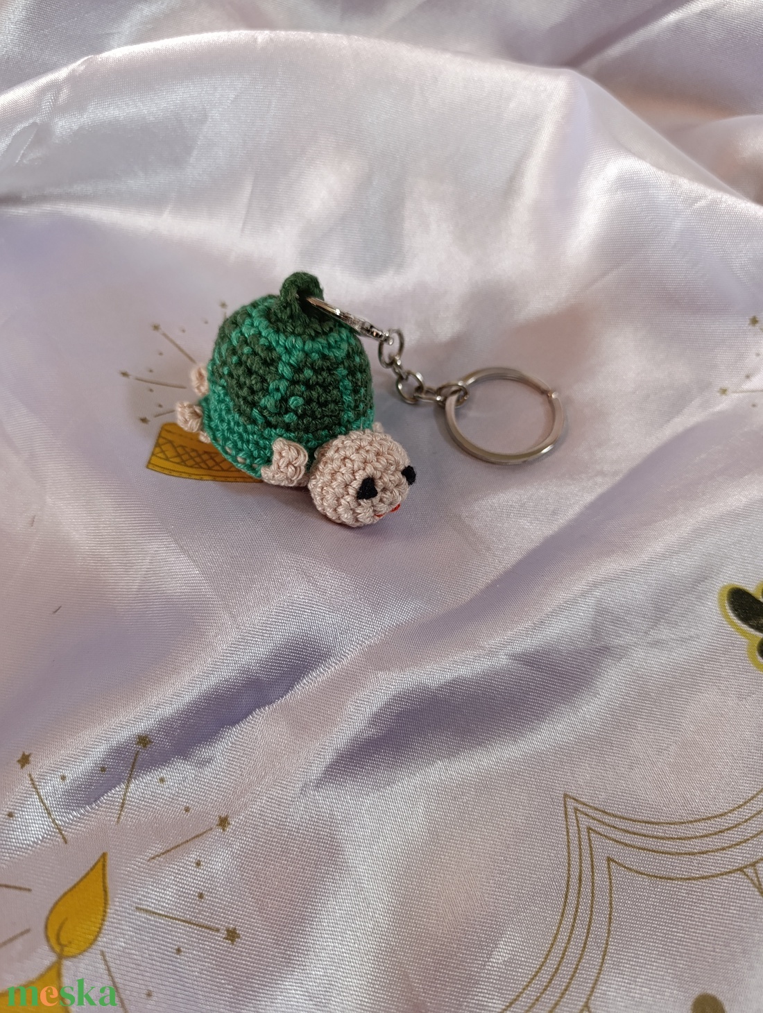 Teknős kulcstartó -amigurumi  - táska & tok - kulcstartó & táskadísz - kulcstartó - Meska.hu