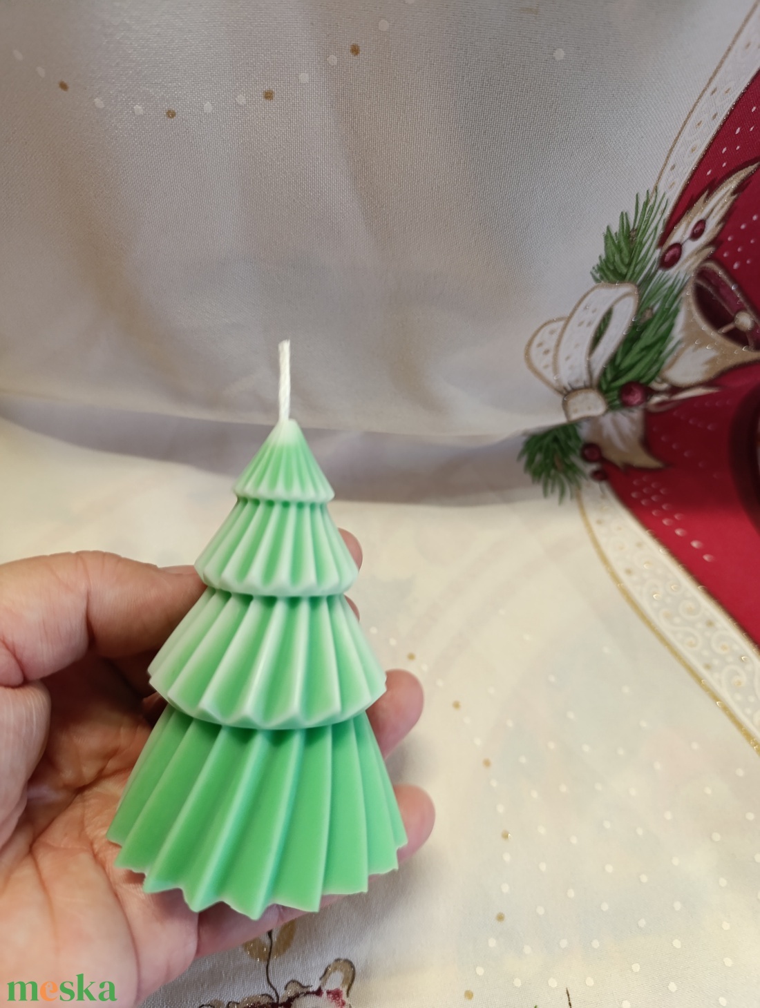 Fenyő szójaviasz gyertya - kellékek & szerszámok - dekorációs kellékek - dekorációs gyertya - Meska.hu