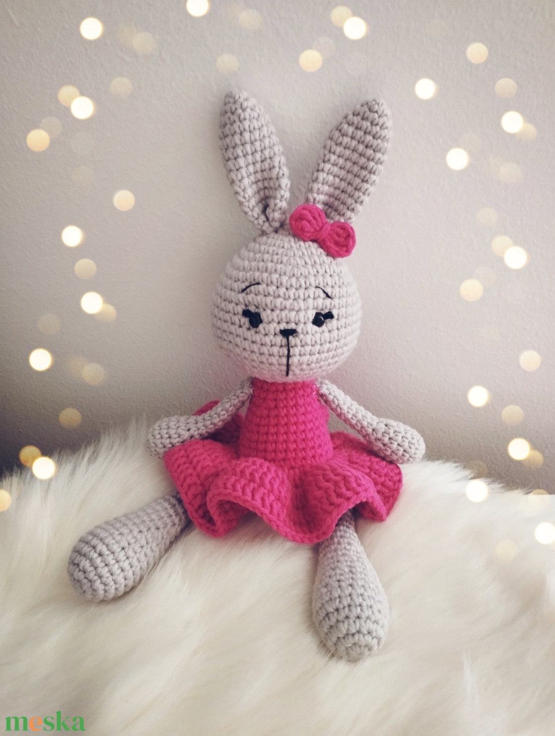 Horgolt nyuszi amigurumi - játék & sport - plüssállat & játékfigura - nyuszi - Meska.hu