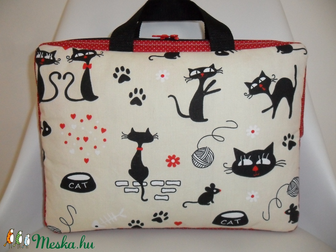 Cica mintás laptop táska rendelésre -  - Meska.hu