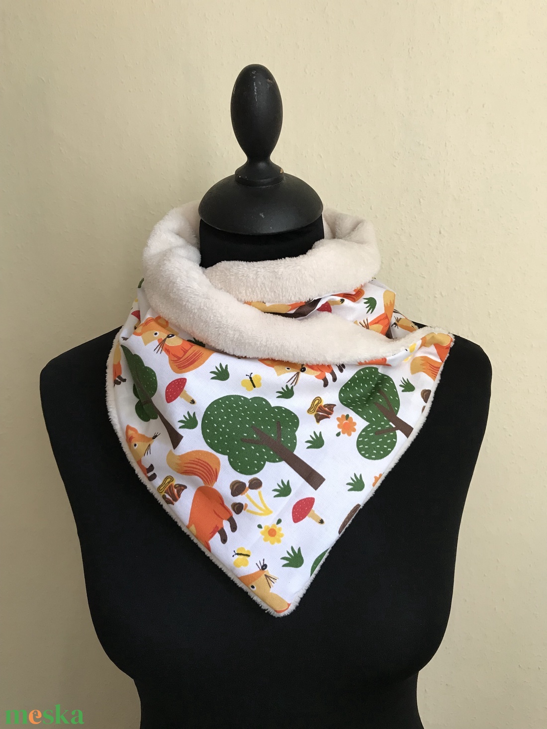 Rókás meleg körsál, sál - ruha & divat - sál, sapka, kendő - sál - Meska.hu
