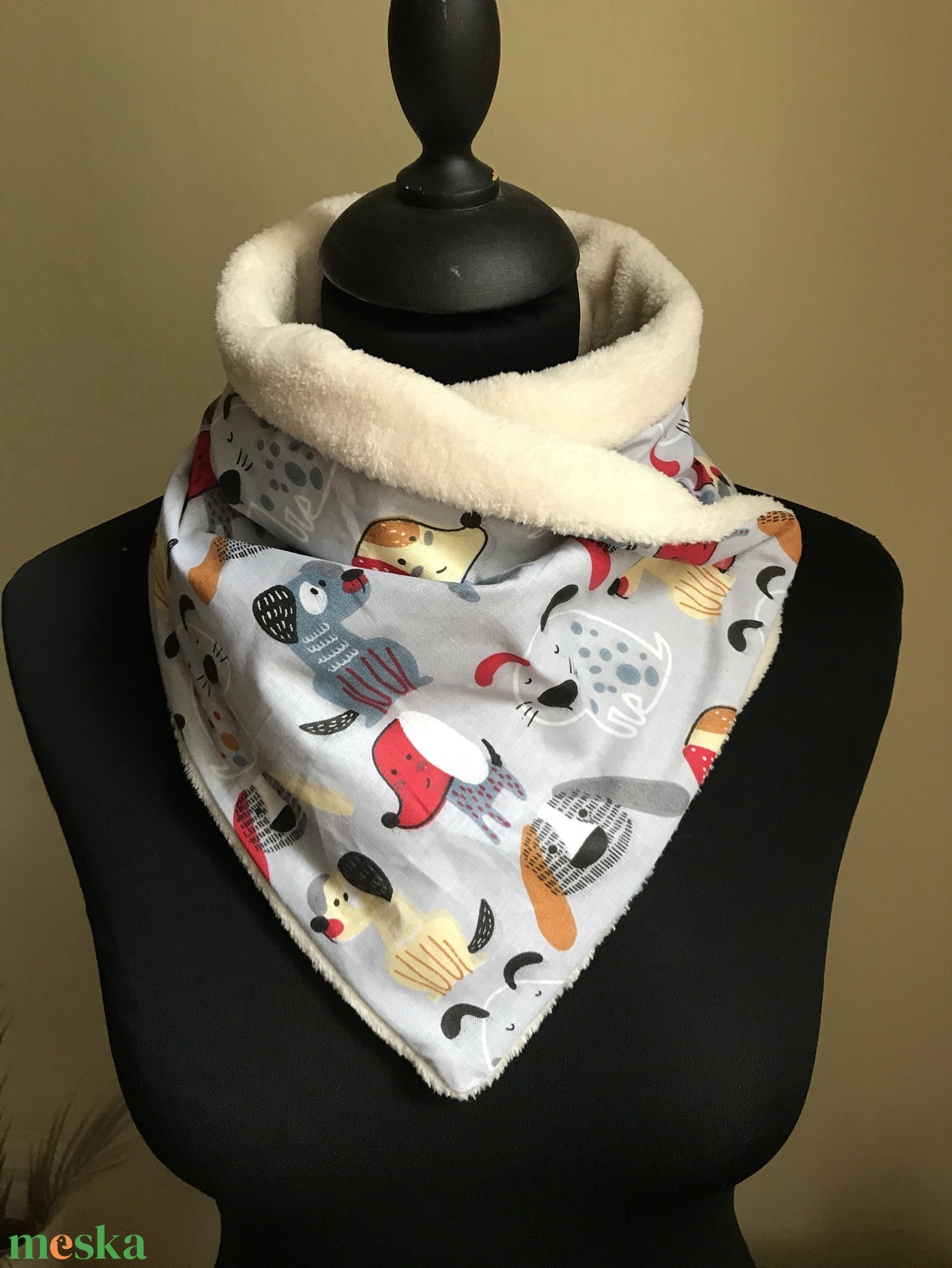  Kutyás gyerek meleg körsál, sál - ruha & divat - sál, sapka, kendő - sál - Meska.hu