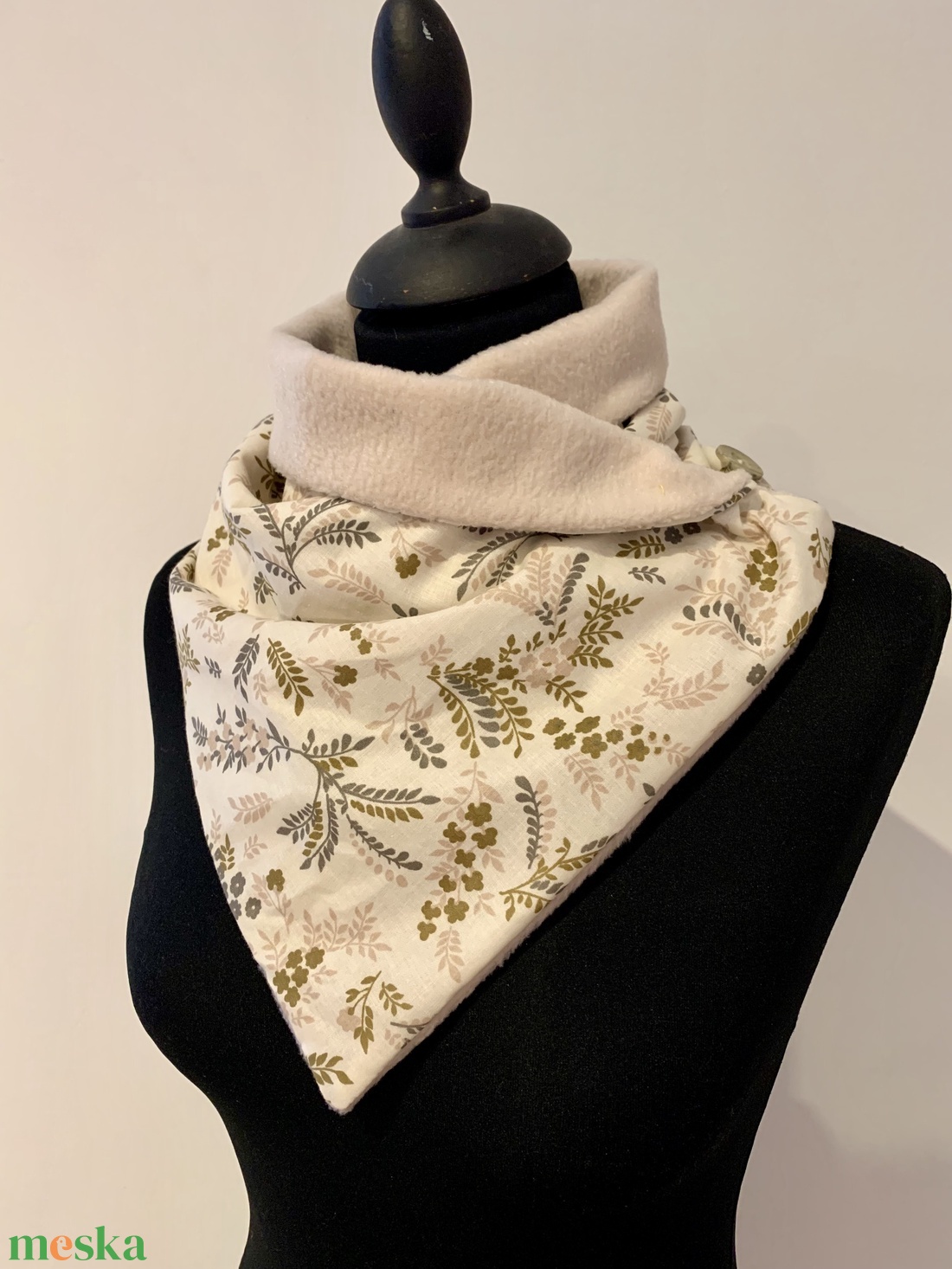  Sál, körsál, apró levél mintás - ruha & divat - sál, sapka, kendő - sál - Meska.hu