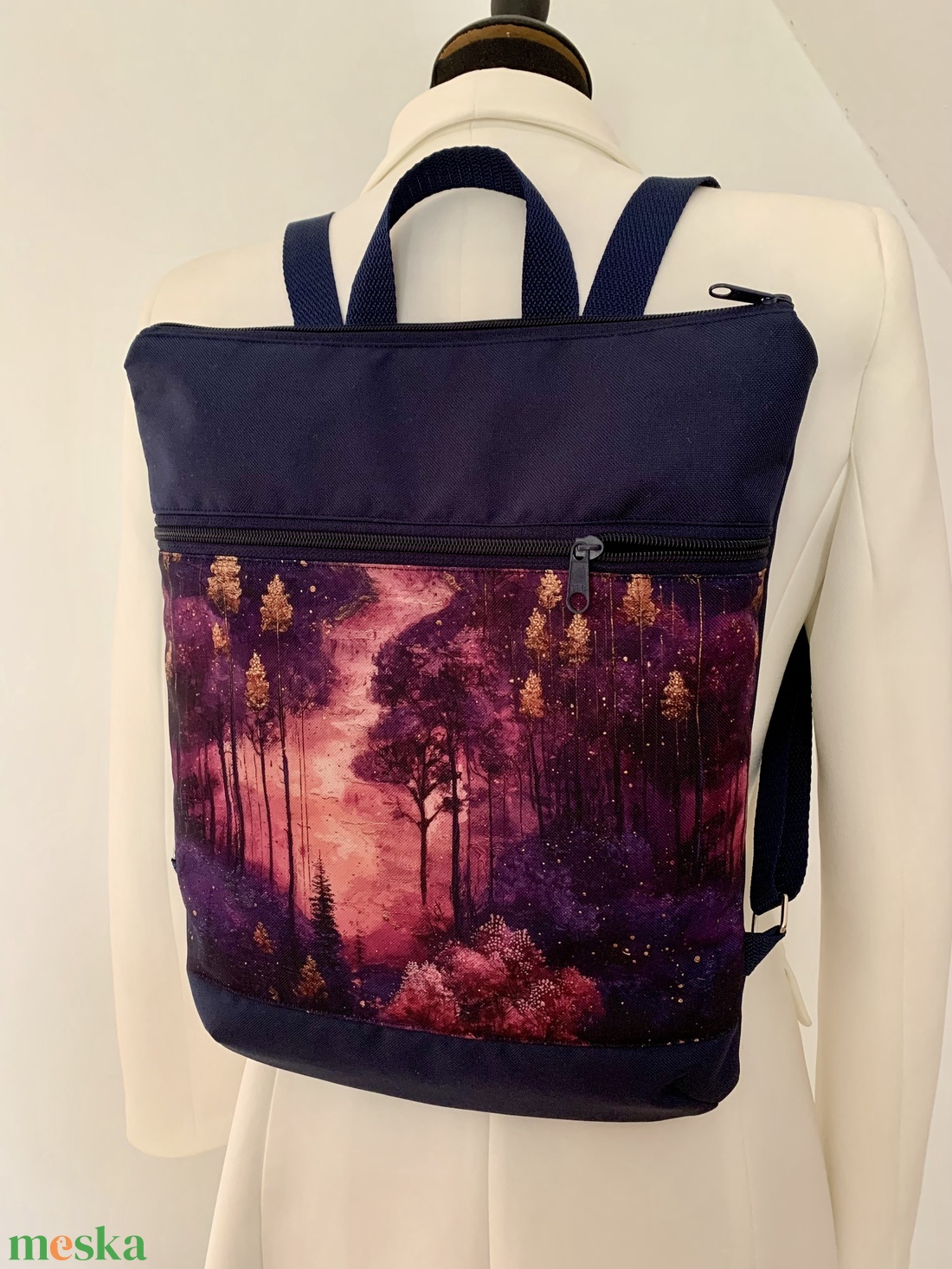 Készleten!  Hátizsák- Mesés Varázserdő mintás-Hátitáska-Vízálló - táska & tok - hátizsák - hátizsák - Meska.hu