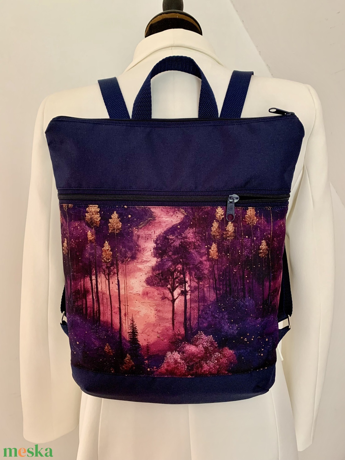 Készleten!  Hátizsák- Mesés Varázserdő mintás-Hátitáska-Vízálló - táska & tok - hátizsák - hátizsák - Meska.hu
