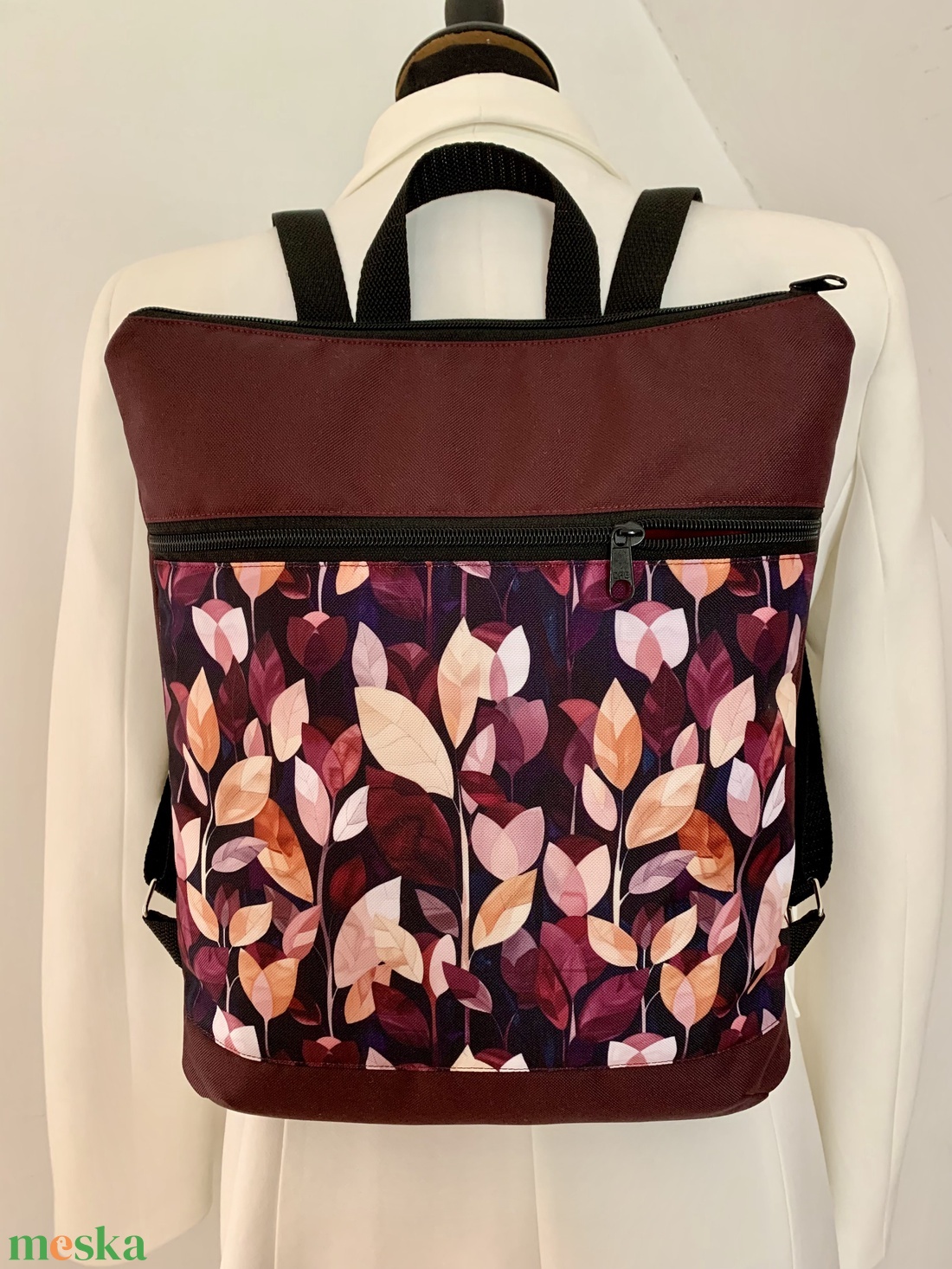  Készleten! Hátizsák- Bíbor lomb-Hátitáska-Vízálló - táska & tok - hátizsák - hátizsák - Meska.hu