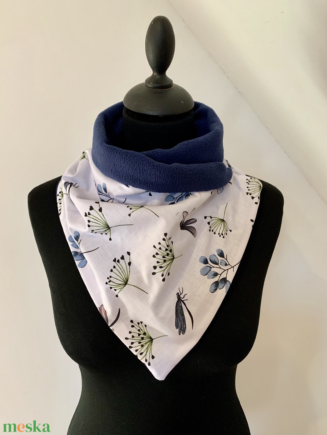 Sál, körsál pitypangos-szitakötős - ruha & divat - sál, sapka, kendő - sál - Meska.hu