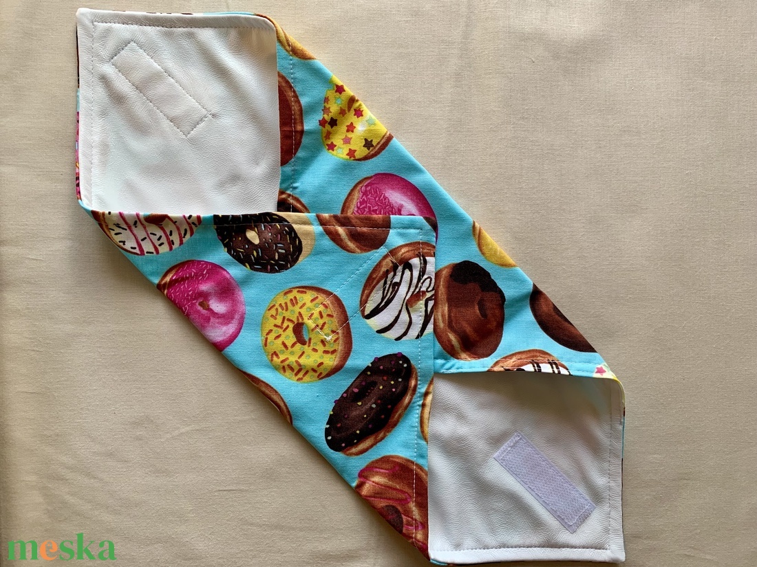 Készletkisöprés! Fánk mintás textil, péksütemény, szendvics csomagoló szalvéta - táska & tok - uzsonna- & ebéd tartó - szendvics csomagoló - Meska.hu