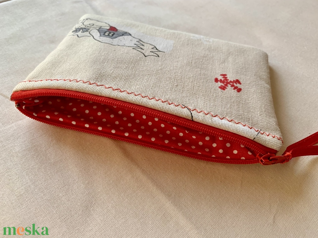 Havas házikó mintás neszesszer, mobiltok, sminktáska              - táska & tok - neszesszer - Meska.hu