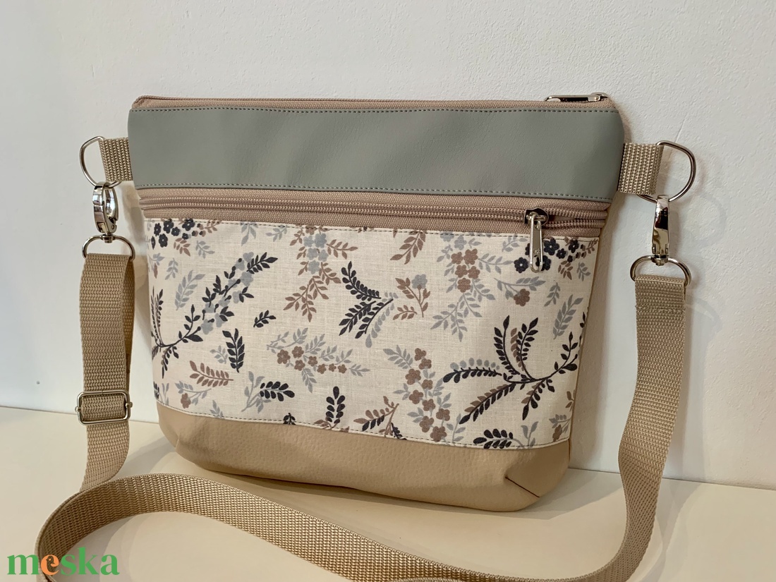 Apró levél mintás  crossbody / válltáska/ keresztpántos táska/ oldaltáska - táska & tok - kézitáska & válltáska - vállon átvethető táska - Meska.hu