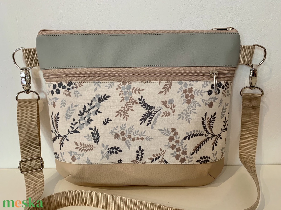 Apró levél mintás  crossbody / válltáska/ keresztpántos táska/ oldaltáska - táska & tok - kézitáska & válltáska - vállon átvethető táska - Meska.hu