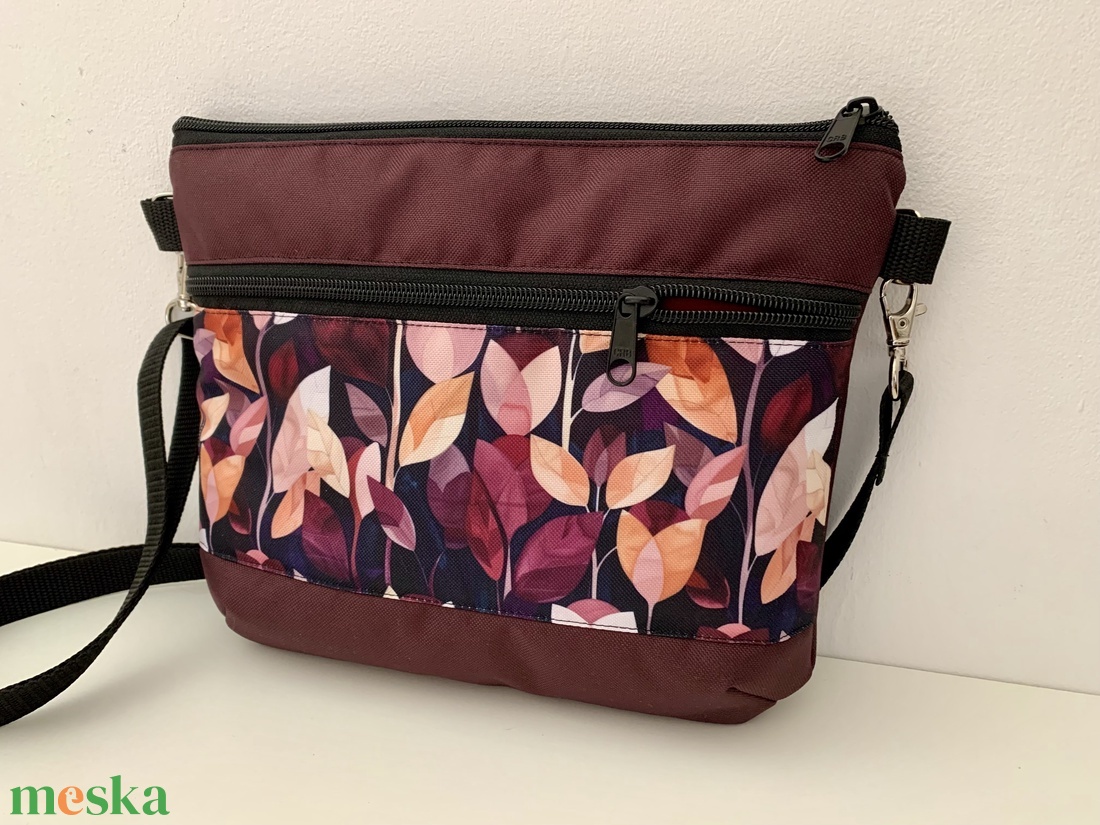 Bíbor lomb Crossbody/válltáska/ keresztpántos táska/ oldaltáska - táska & tok - kézitáska & válltáska - válltáska - Meska.hu