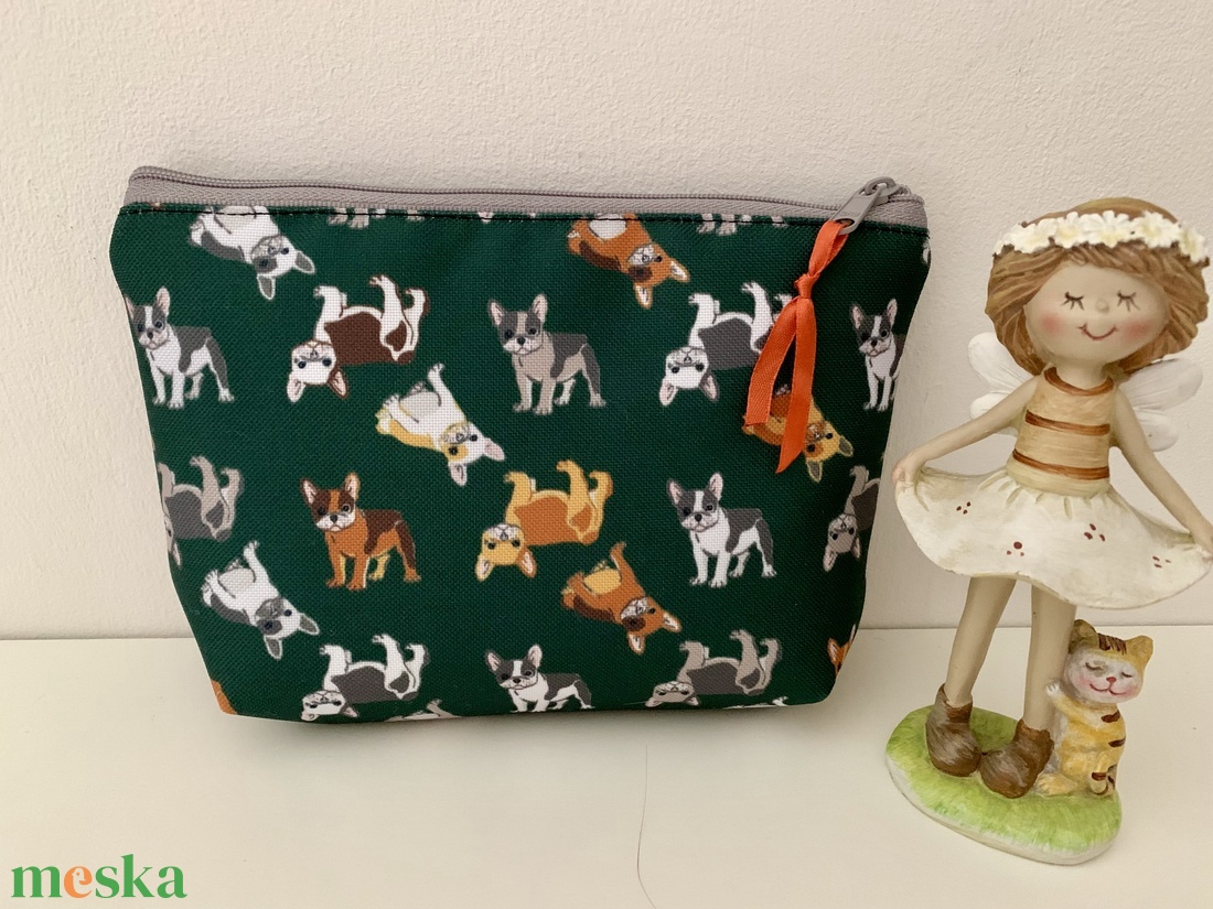 Bulldog kutyás neszesszer, irattartó, pipere tároló, textil tároló - táska & tok - neszesszer - Meska.hu