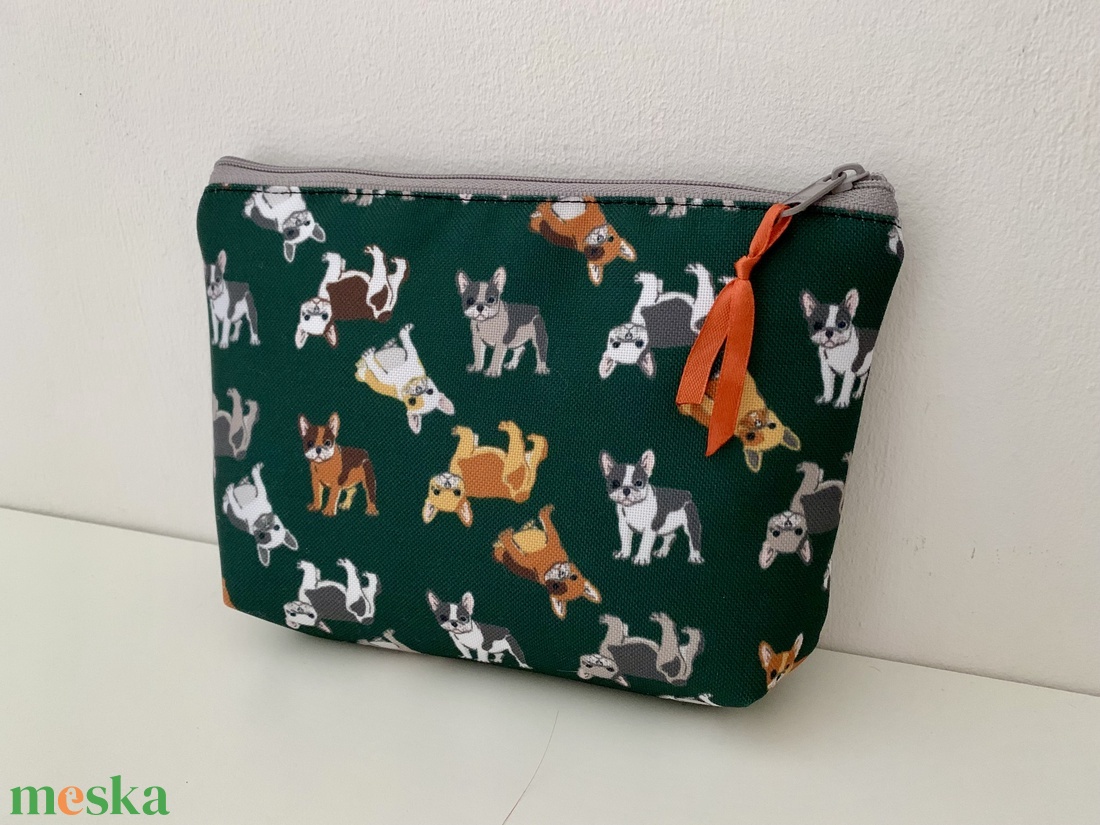 Bulldog kutyás neszesszer, irattartó, pipere tároló, textil tároló - táska & tok - neszesszer - Meska.hu