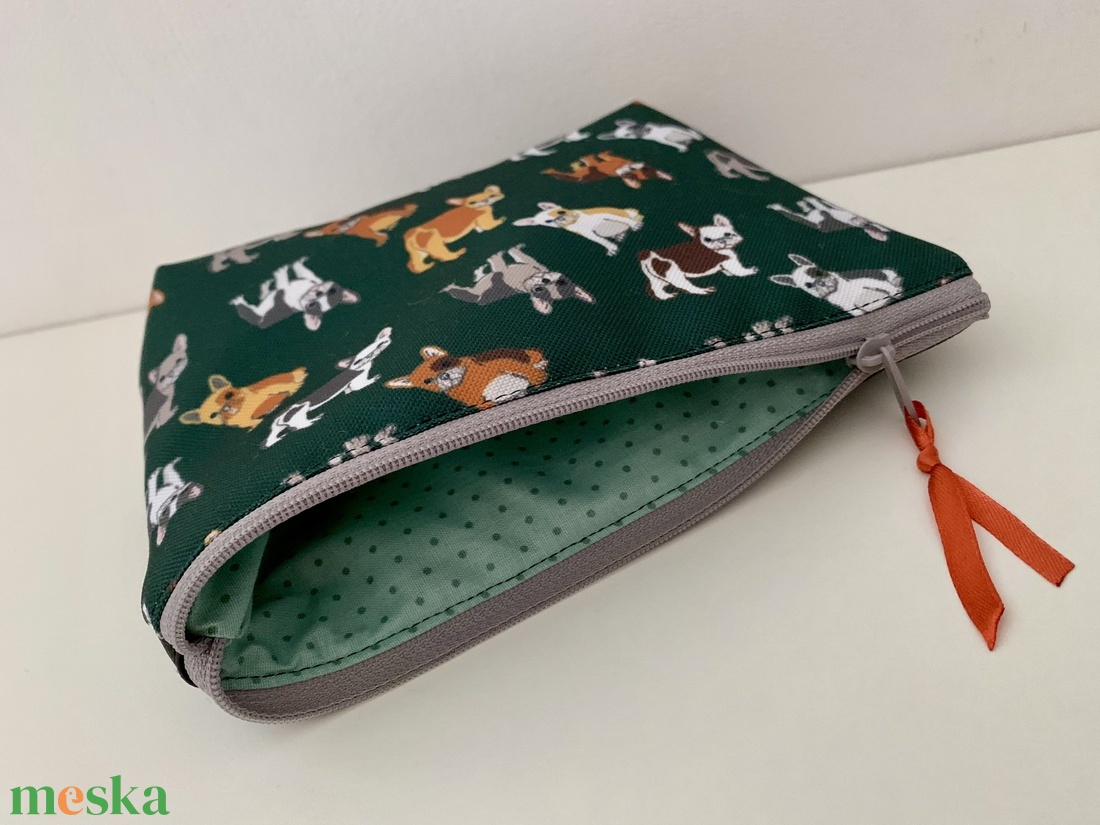 Bulldog kutyás neszesszer, irattartó, pipere tároló, textil tároló - táska & tok - neszesszer - Meska.hu
