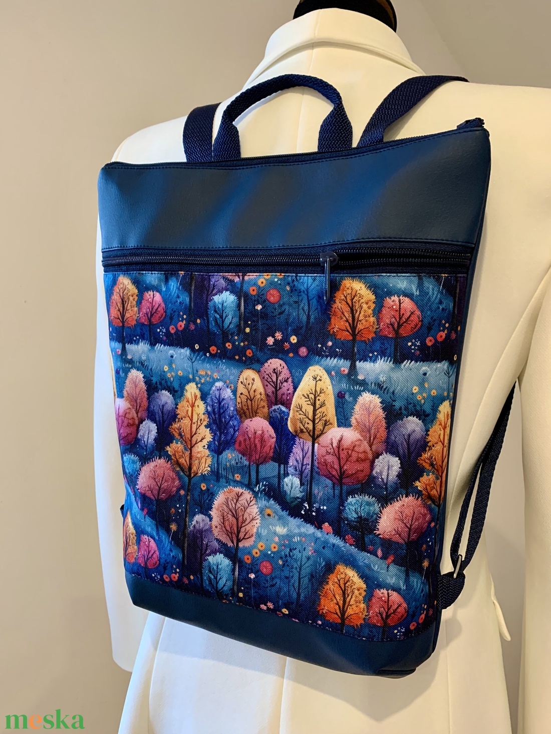  Hátizsák- Színes fák mintás-Hátitáska-Vízálló - táska & tok - hátizsák - hátizsák - Meska.hu