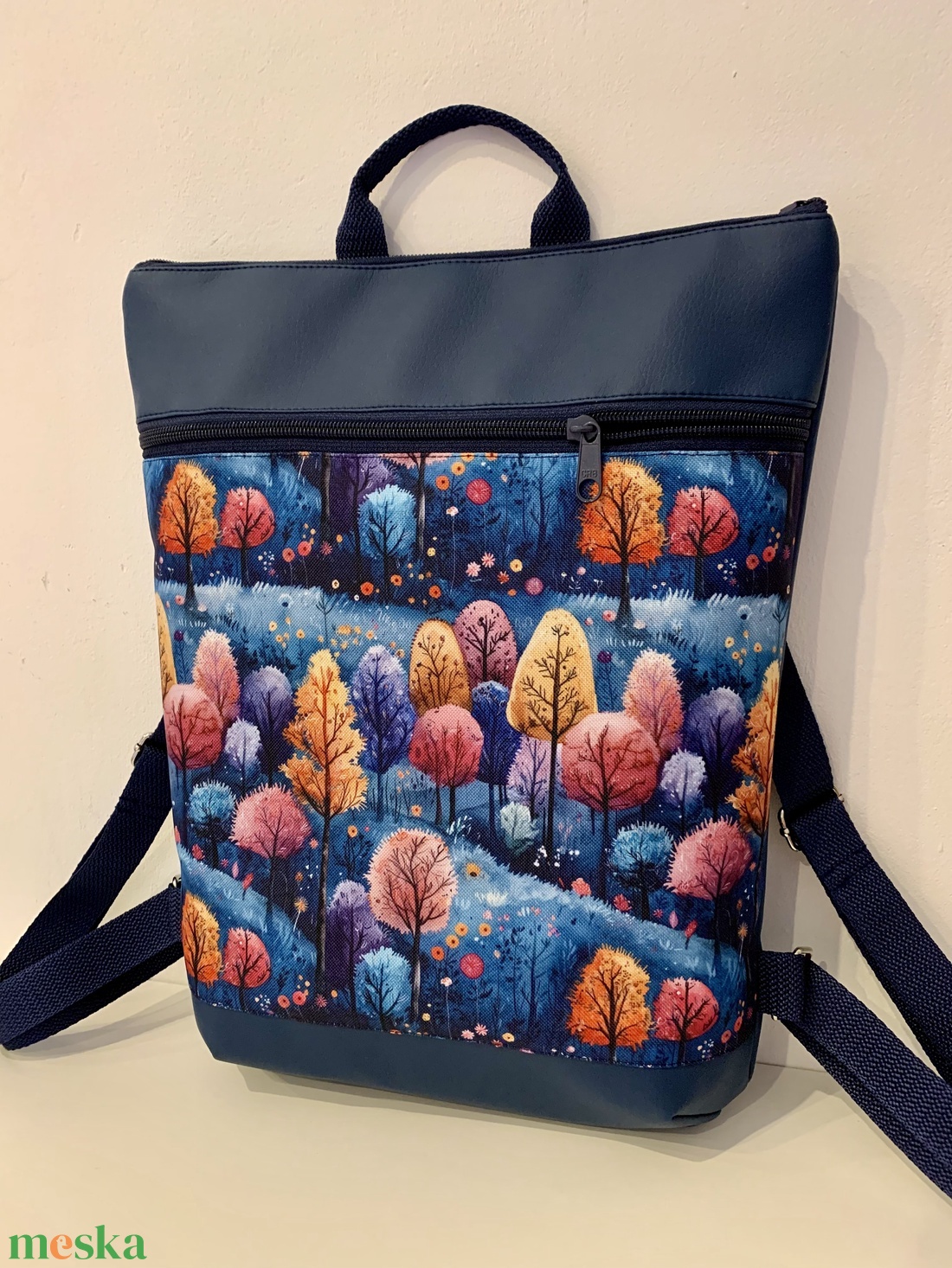  Hátizsák- Színes fák mintás-Hátitáska-Vízálló - táska & tok - hátizsák - hátizsák - Meska.hu