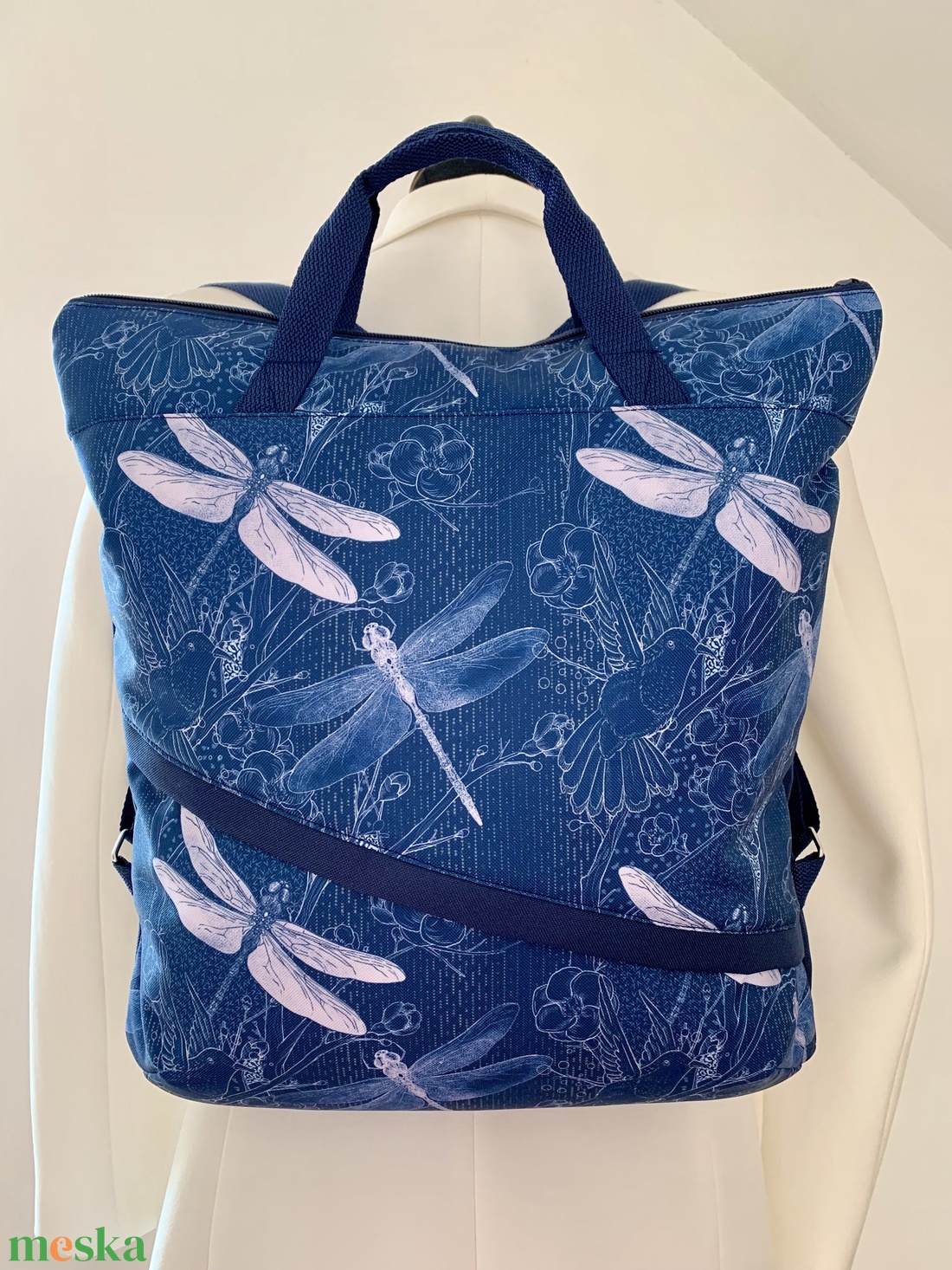  Hátizsák- Szitakötő mintás-Hátitáska-Vízálló - táska & tok - hátizsák - hátizsák - Meska.hu