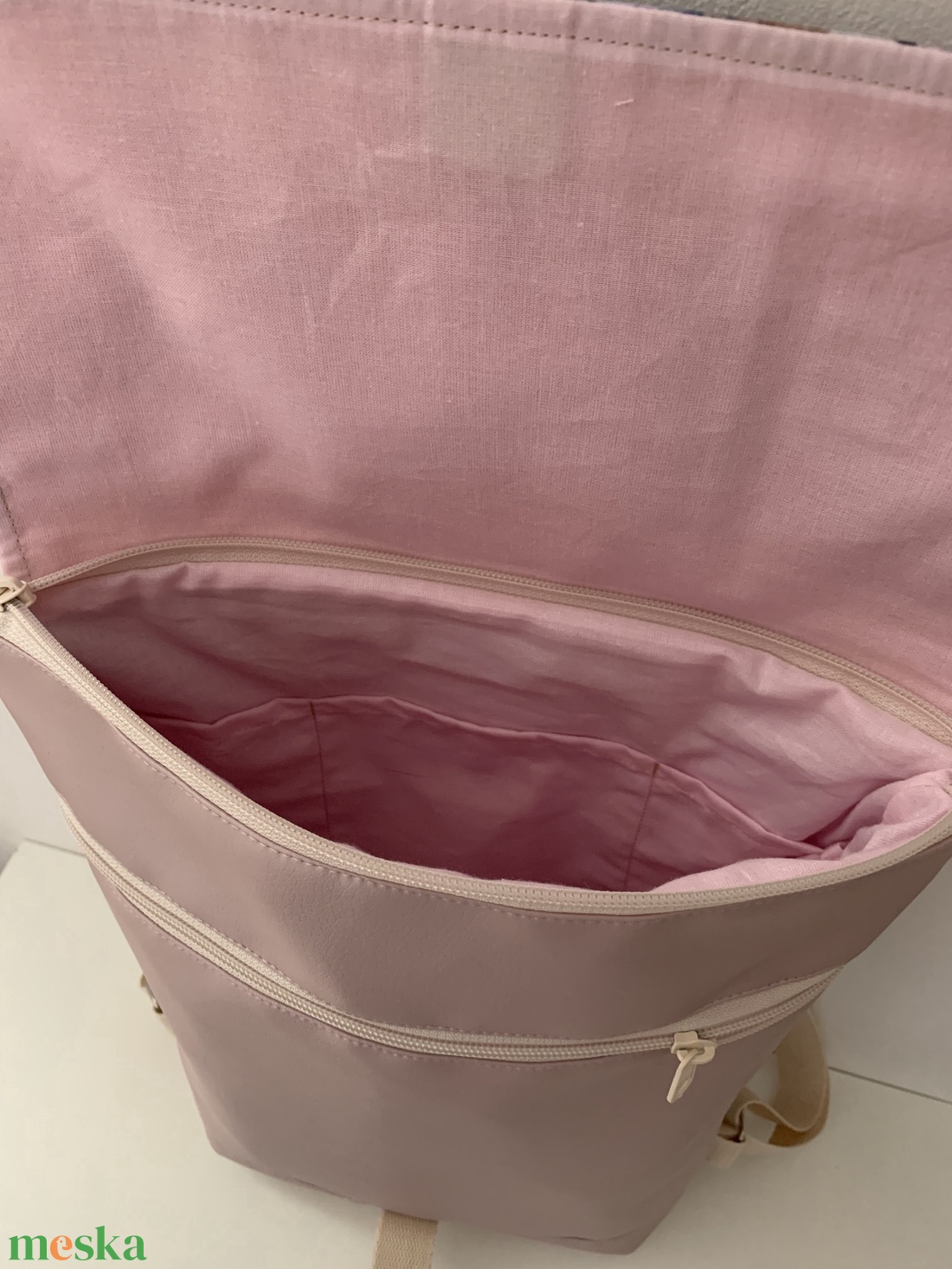 Púderrózsaszín-Szépséges pillangóvirág mintás hátizsák-Hátitáska-Vízálló - táska & tok - hátizsák - hátizsák - Meska.hu