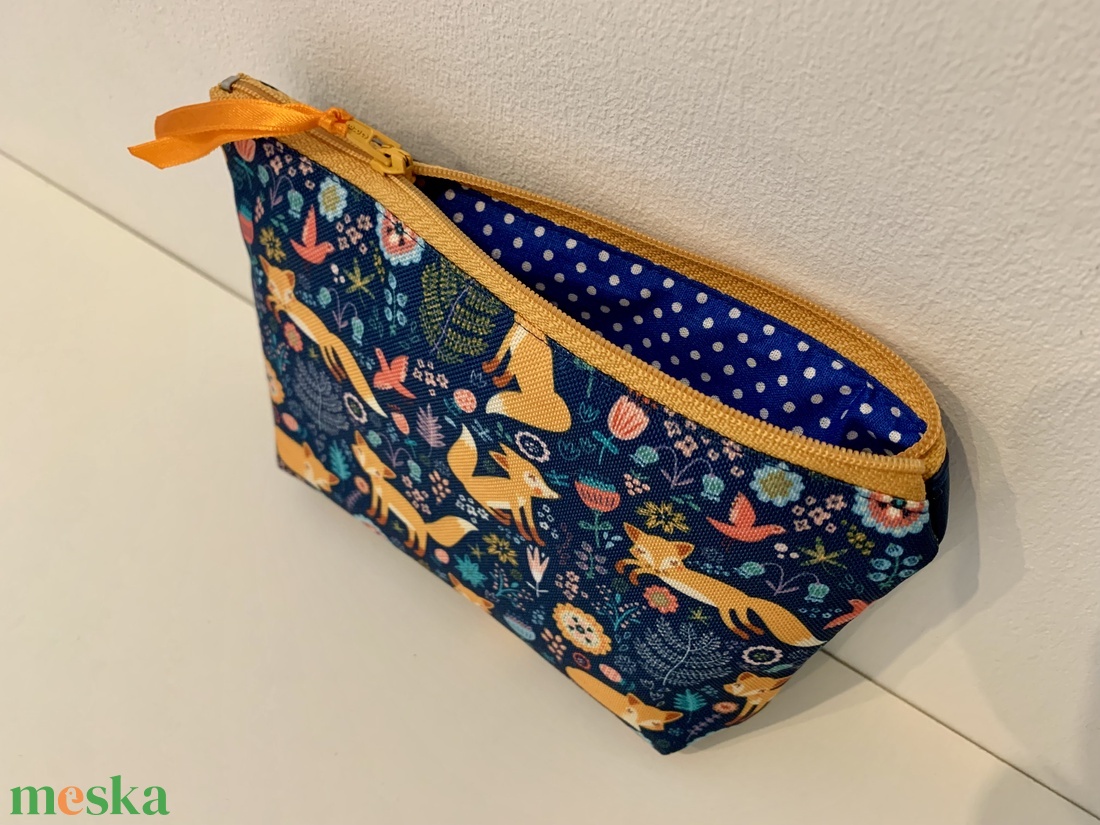 Róka mintás neszesszer, Irattartó, Pipere tároló, Textil tároló - táska & tok - neszesszer - Meska.hu