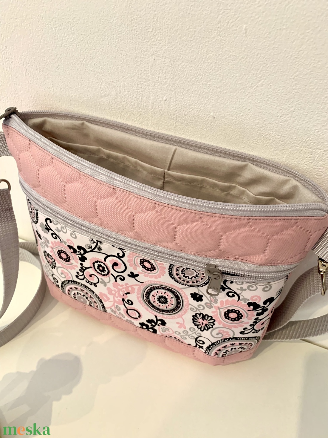 Vállon átvethető táska-cross body-Mandala mintás - táska & tok - kézitáska & válltáska - vállon átvethető táska - Meska.hu