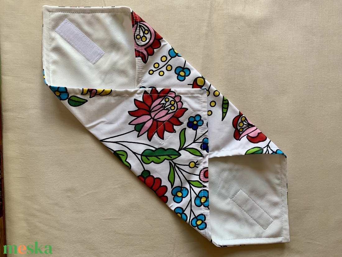  Kalocsai mintás textil újraszalvéta - tépőzáras újraszalvéta - vízhatlan újraszalvéta - táska & tok - uzsonna- & ebéd tartó - szendvics csomagoló - Meska.hu