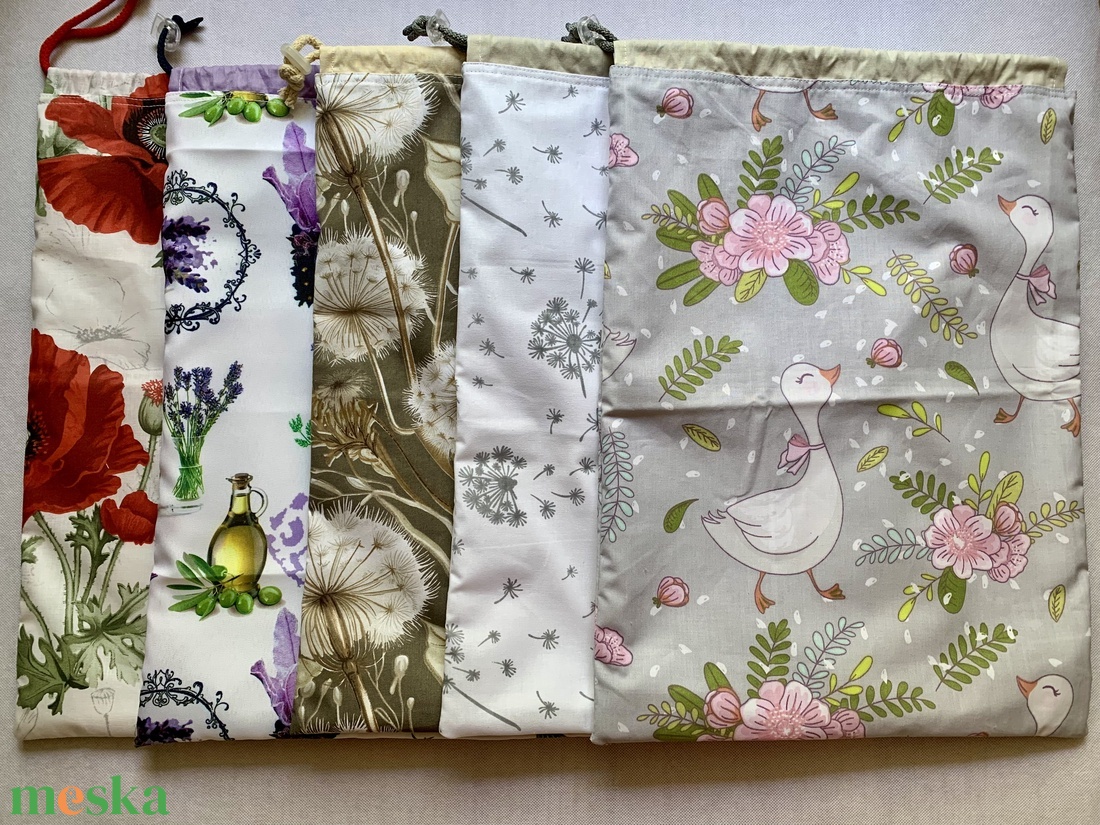 Nagy méretű kenyeres zsák Pul béléssel-Pipacsos - táska & tok - bevásárlás & shopper táska - kenyeres zsák - Meska.hu