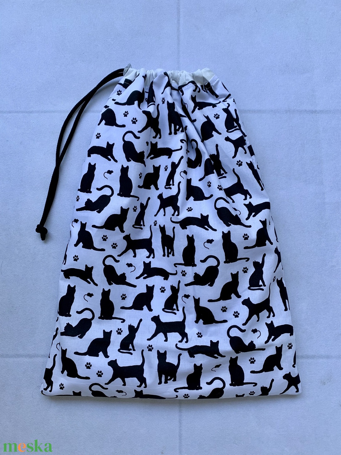 Nagy méretű kenyeres zsák Pul béléssel-Cicás - táska & tok - bevásárlás & shopper táska - kenyeres zsák - Meska.hu