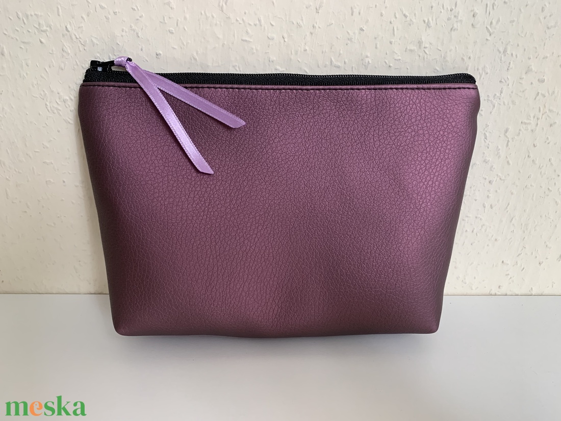 Padlizsán mozaik mintás neszesszer, irattartó, pipere tároló, textil tároló - táska & tok - neszesszer - Meska.hu