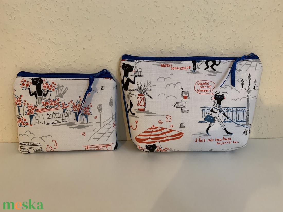Neszesszerek rendelésre Pipere tároló Textil tároló Pelenkázó neszesszer-Francia stílusú fekete párduc mintás - táska & tok - neszesszer - Meska.hu