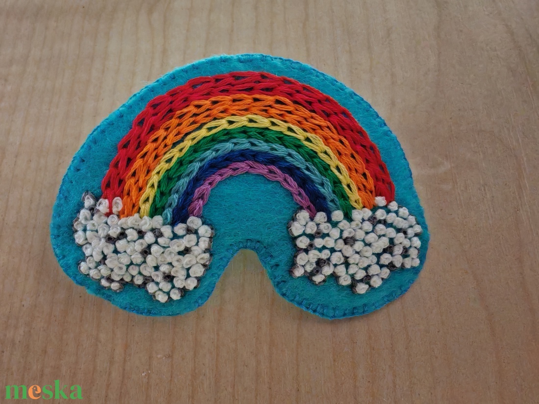 Szivárvány hajcsat - ruha & divat - hajdísz & hajcsat - hajcsat & hajtű - Meska.hu