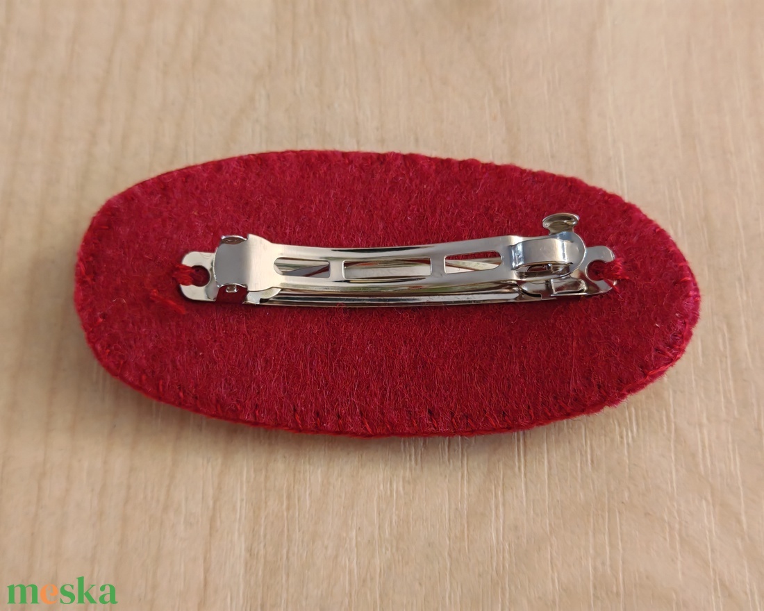 Bordó virágos hajcsat - ruha & divat - hajdísz & hajcsat - hajcsat & hajtű - Meska.hu