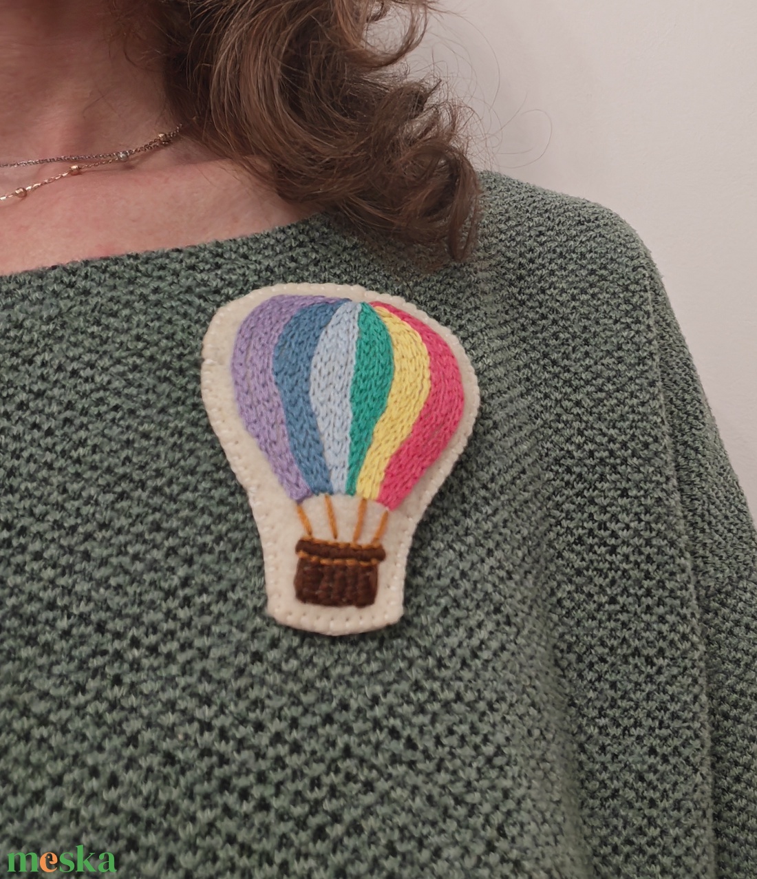 Hőlégballon kitűző - ékszer - kitűző és bross - Meska.hu