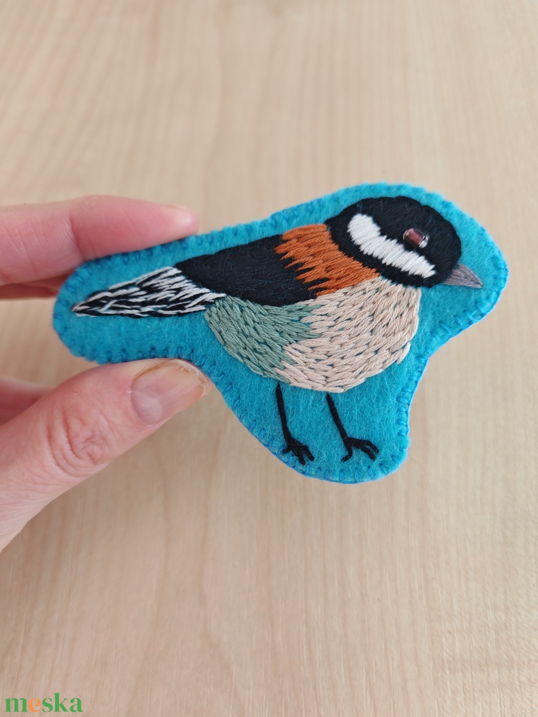 Cinege madár kitűző - ékszer - kitűző és bross - Meska.hu