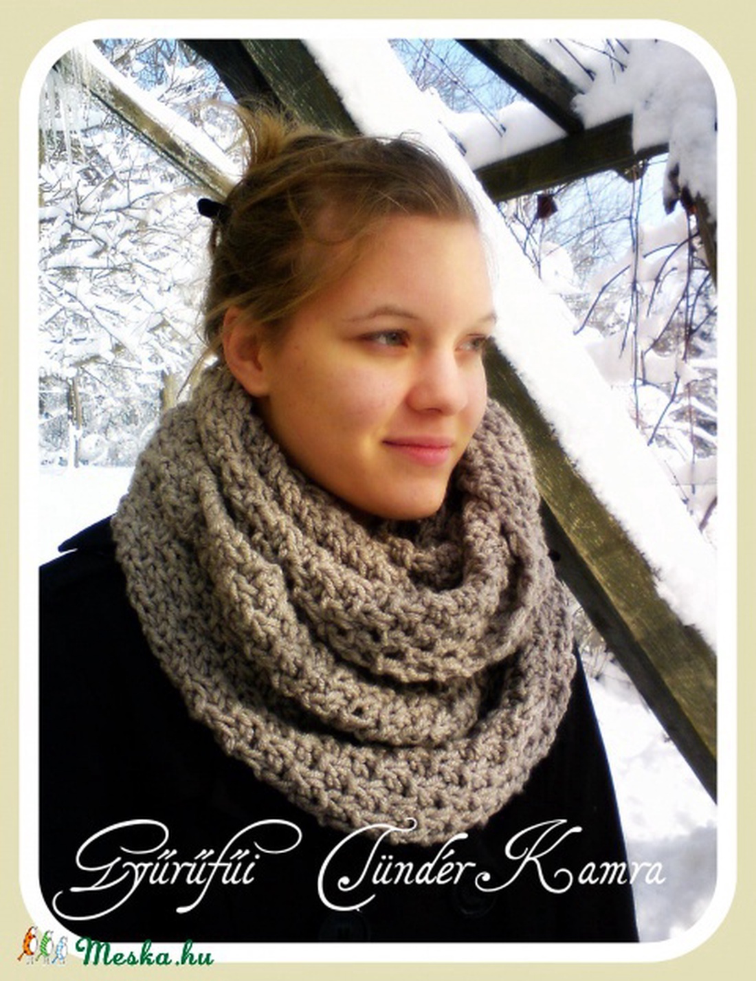 Kincső kötött körsál, csősál nagyon vastag, sál trendi fonalból -  - Meska.hu