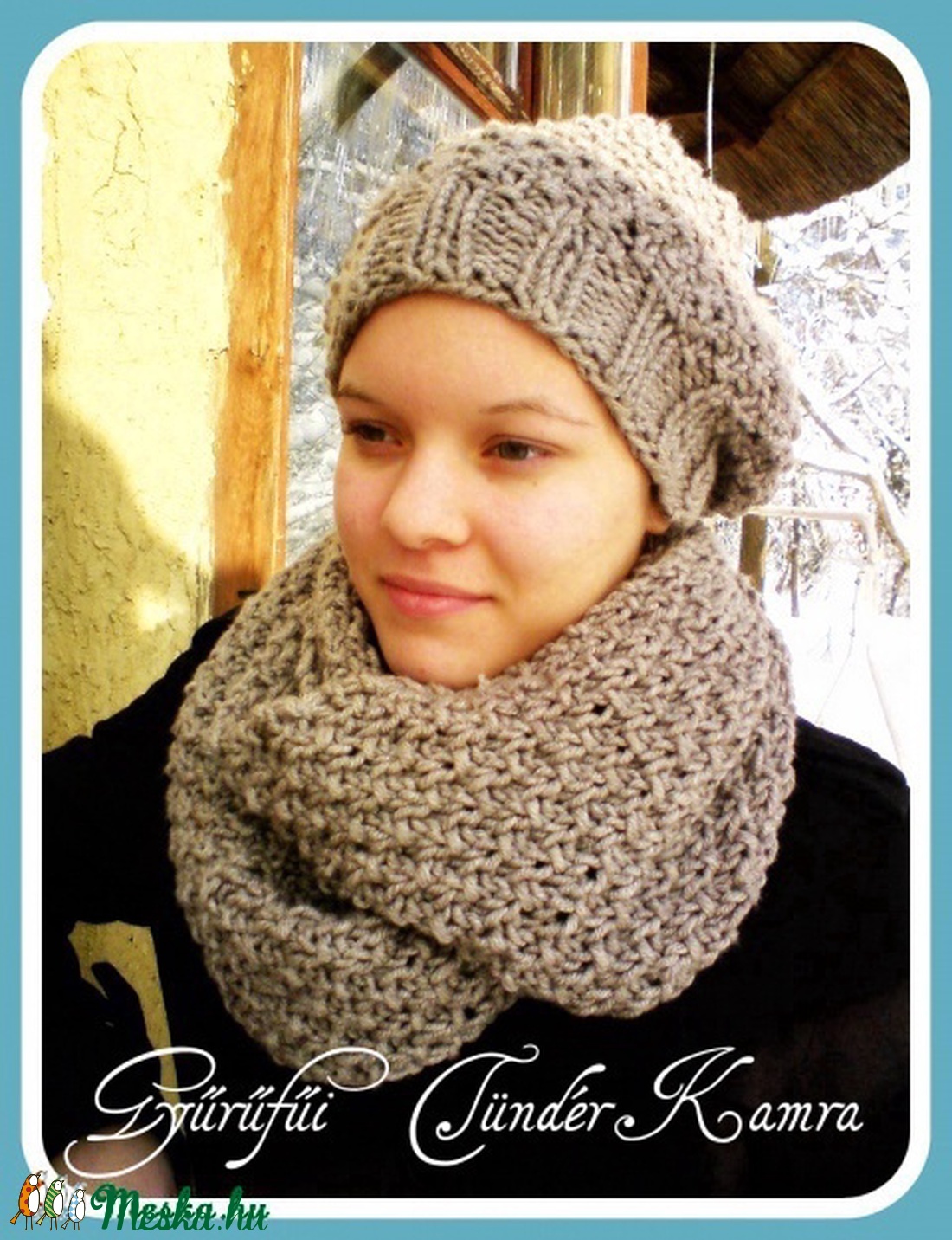 Kincső kötött körsál, csősál nagyon vastag, sál trendi fonalból -  - Meska.hu