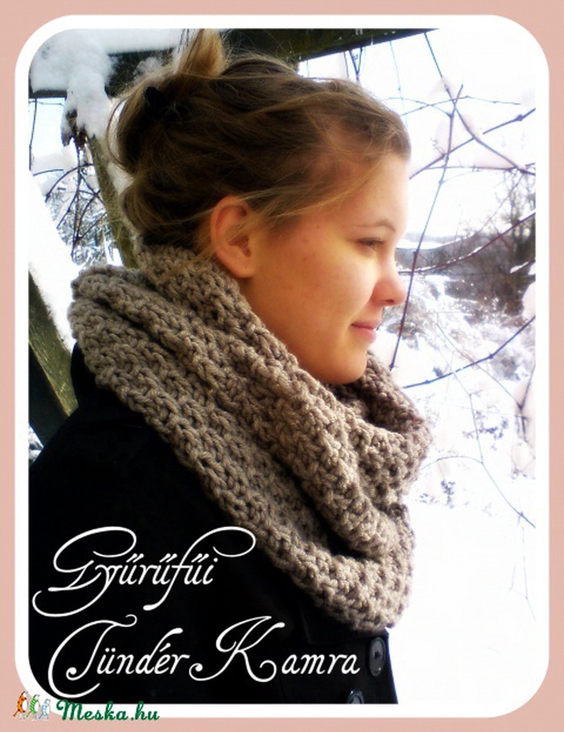 Kincső kötött körsál, csősál nagyon vastag, sál trendi fonalból -  - Meska.hu