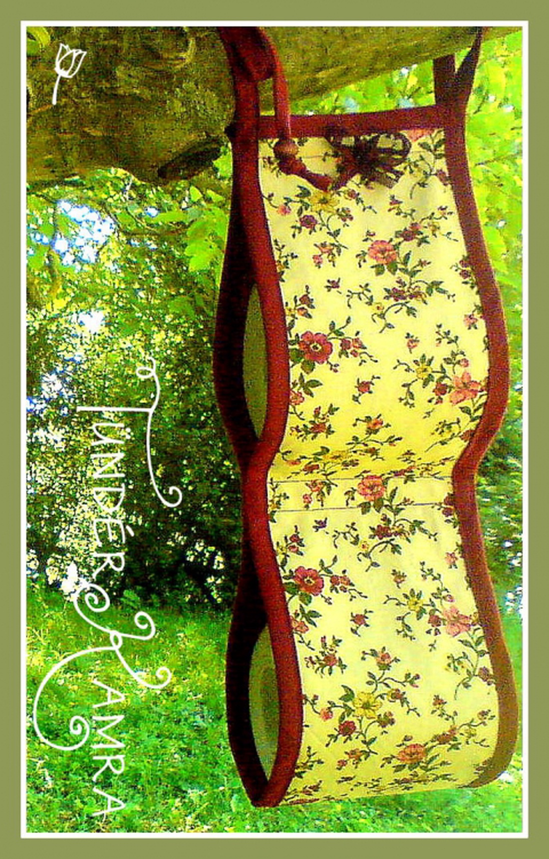 Wc-papír tároló, fali textil tartó, romantikus színben -  - Meska.hu