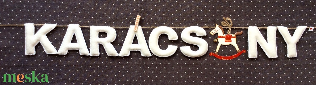 hintaló karácsonyra - karácsony - karácsonyi lakásdekoráció - karácsonyi girland, boa - Meska.hu