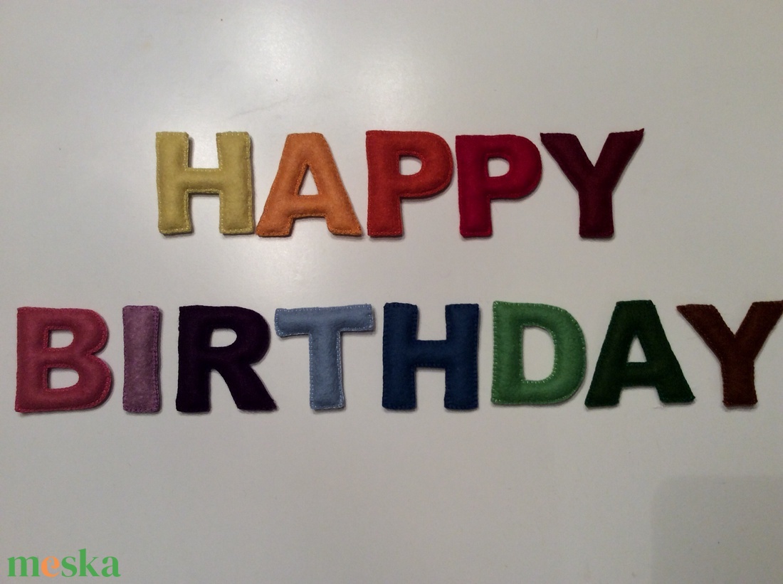 Happy Birthday felirat -  - Meska.hu